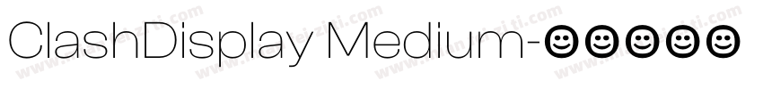 ClashDisplay Medium字体转换